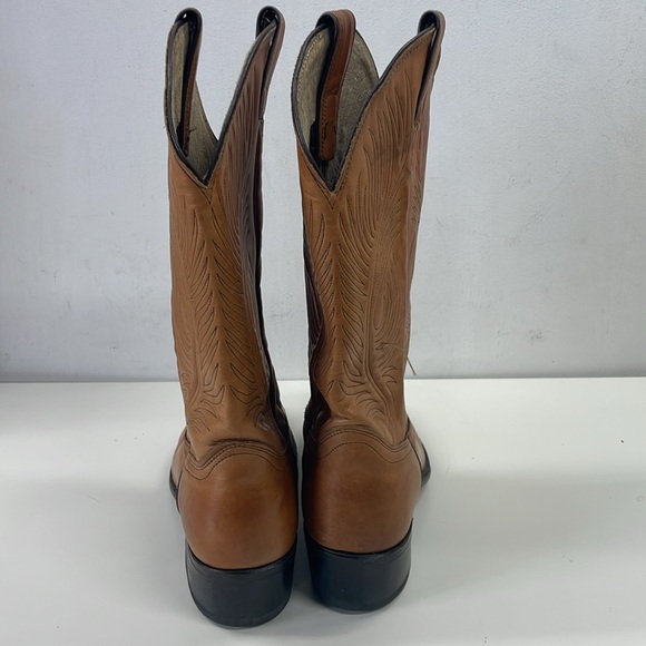 Abilene Womens Western Boots Leather Embroidered Pull On Boots in Brown Size 9.5 - Picture 4 of 14